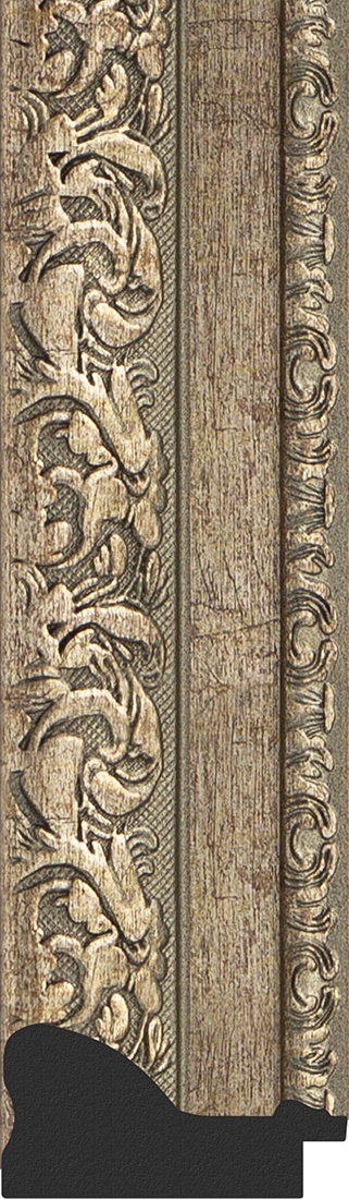 BY 3565 Зеркало с фацетом в багетной раме - виньетка античное серебро 85 mm EVOFORM Exclusive - Вид №3