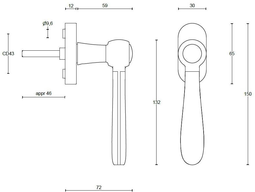 Formani Оконная ручка dk Bosco Lz100-dk-o - Вид №3