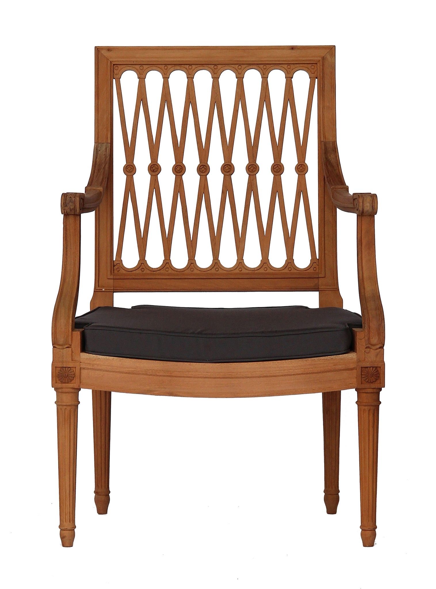 Садовое кресло из тикового дерева с подлокотниками ASTELLO Serpentine ARCH-00129427 - Вид №1