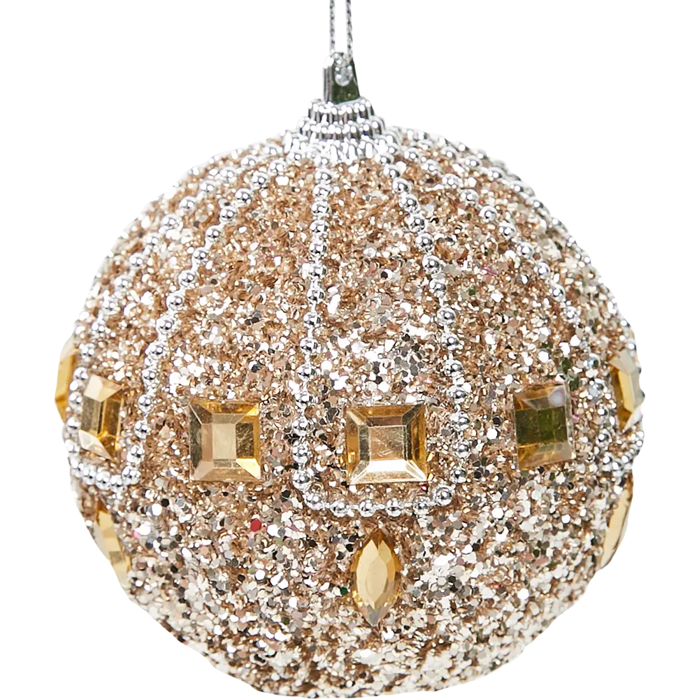 Елочный шар KREAFORTA с золотым блеском ø8 см 89420667 STLM-1581719 - Вид №1