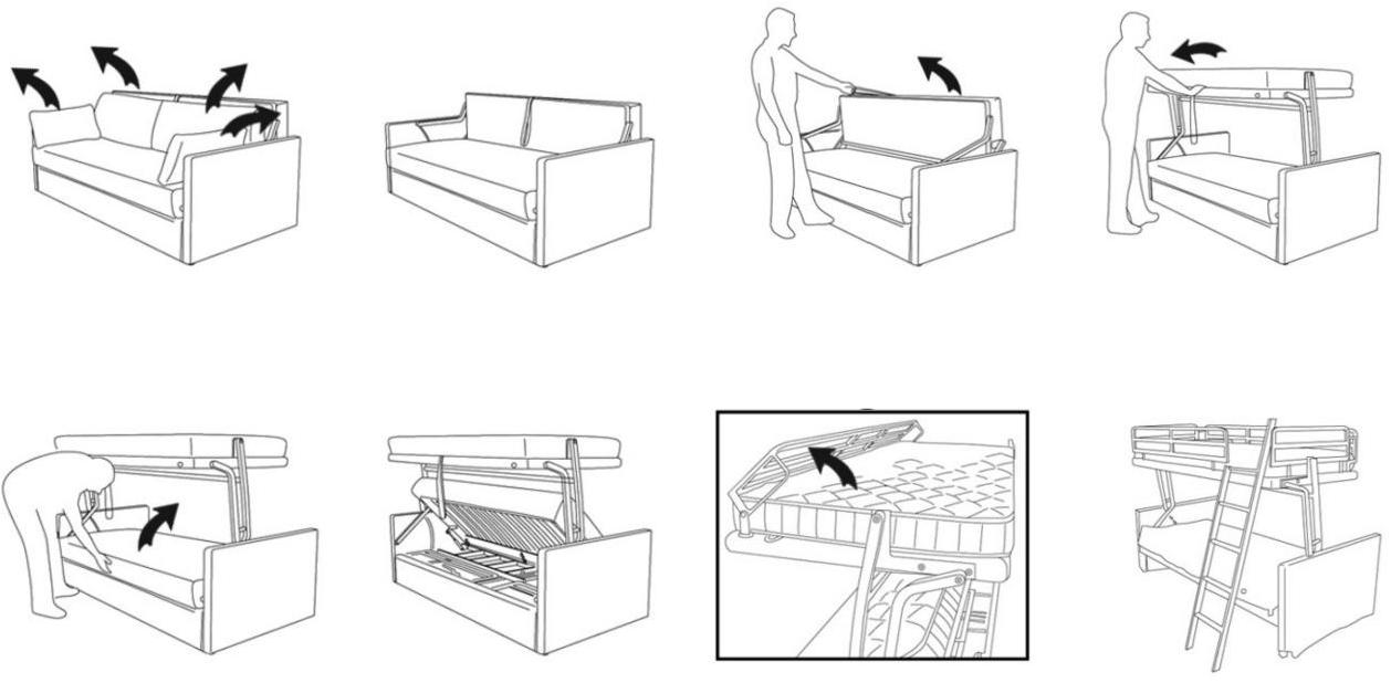 Milano Bedding Диван-кровать / двухъярусная кровать sun-id-1510004 - Вид №6