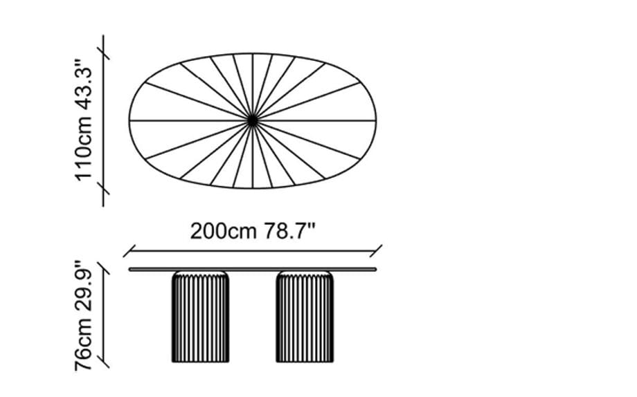 Деревянный овальный обеденный стол NDESIGN Ezora ARCH-00018031 - Вид №2