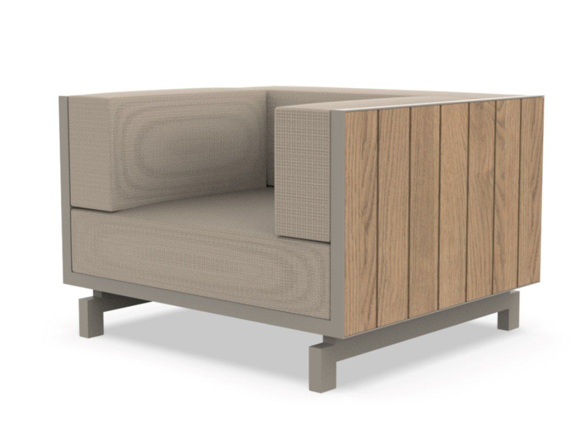 Алюминиевое и деревянное садовое кресло с подлокотниками Vondom Vineyard ARCH-00066003 - Вид №11