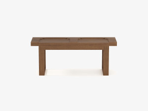 2-местная скамейка из массива дерева