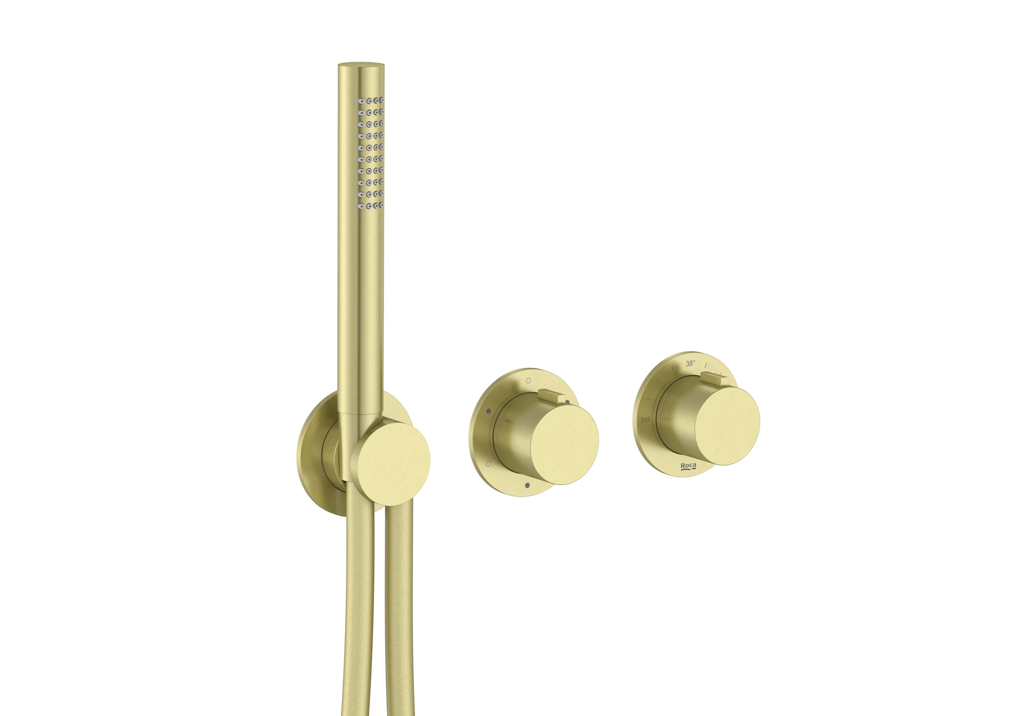 Латунный встраиваемый термостатический смеситель для душа с ручным душем Roca T_Multi ARCH-00123446 - Вид №3