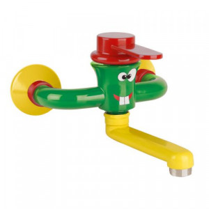 1221 Idral Смеситель для раковины настенный серии KIDS с керамическим диском, однорычажный смесительный картридж