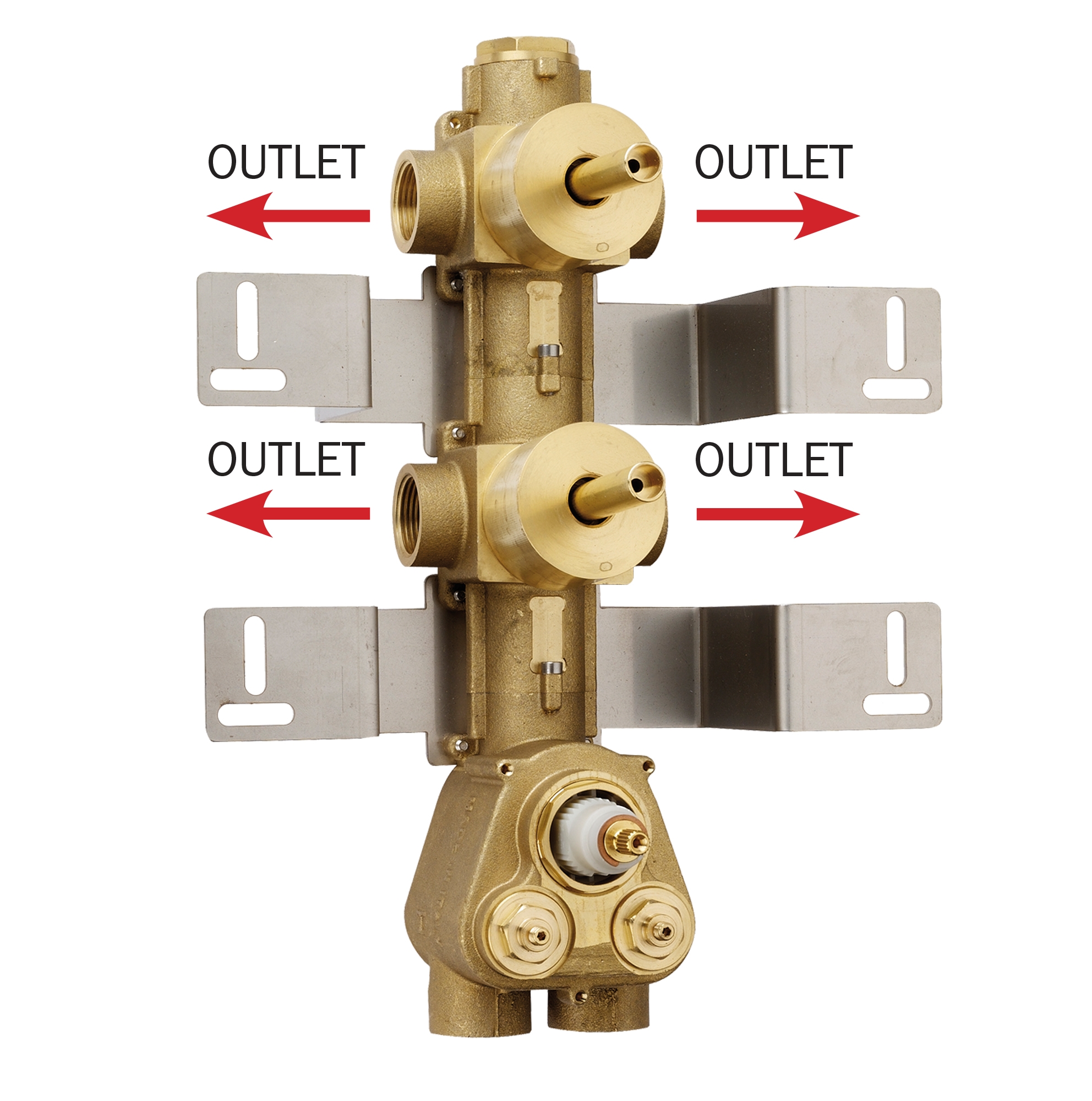 Z031203 + Z030270000 Смеситель & запорный кран Oki 4 Outlets HP BOSSINI  - Вид №1