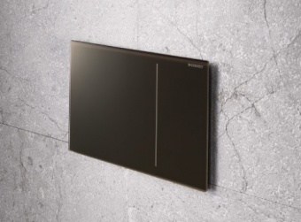 Cмывная клавиша Geberit 115.625.SQ.1 "Sigma70" стекло, цвет амбер Santreyd  - Вид №1