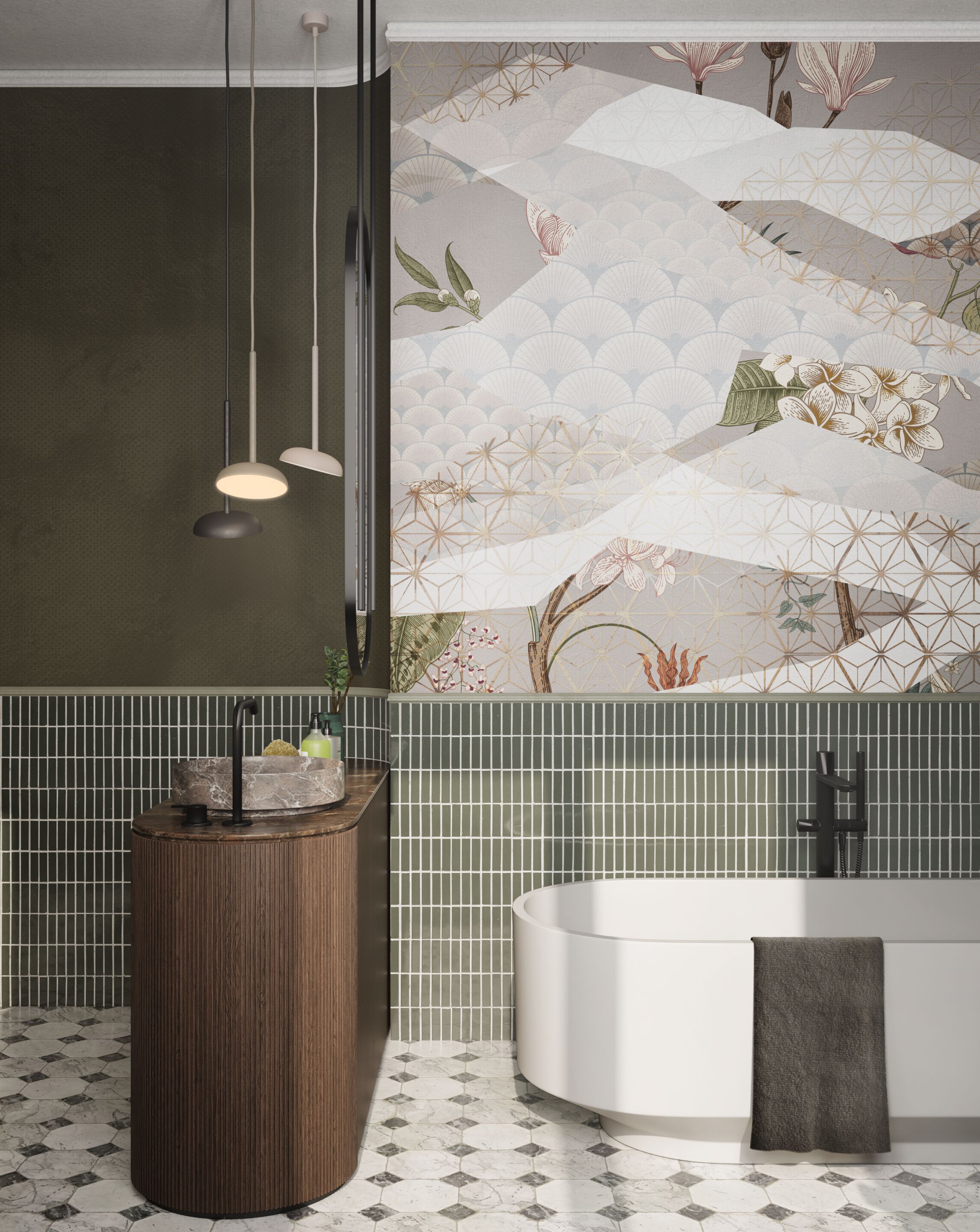 Обои с цифровой печатью Inkiostro Bianco Water-drop ARCH-00037444 - Вид №1