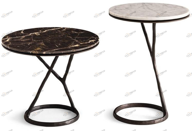 Poliform Круглый журнальный столик из мрамора sun-id-1390947