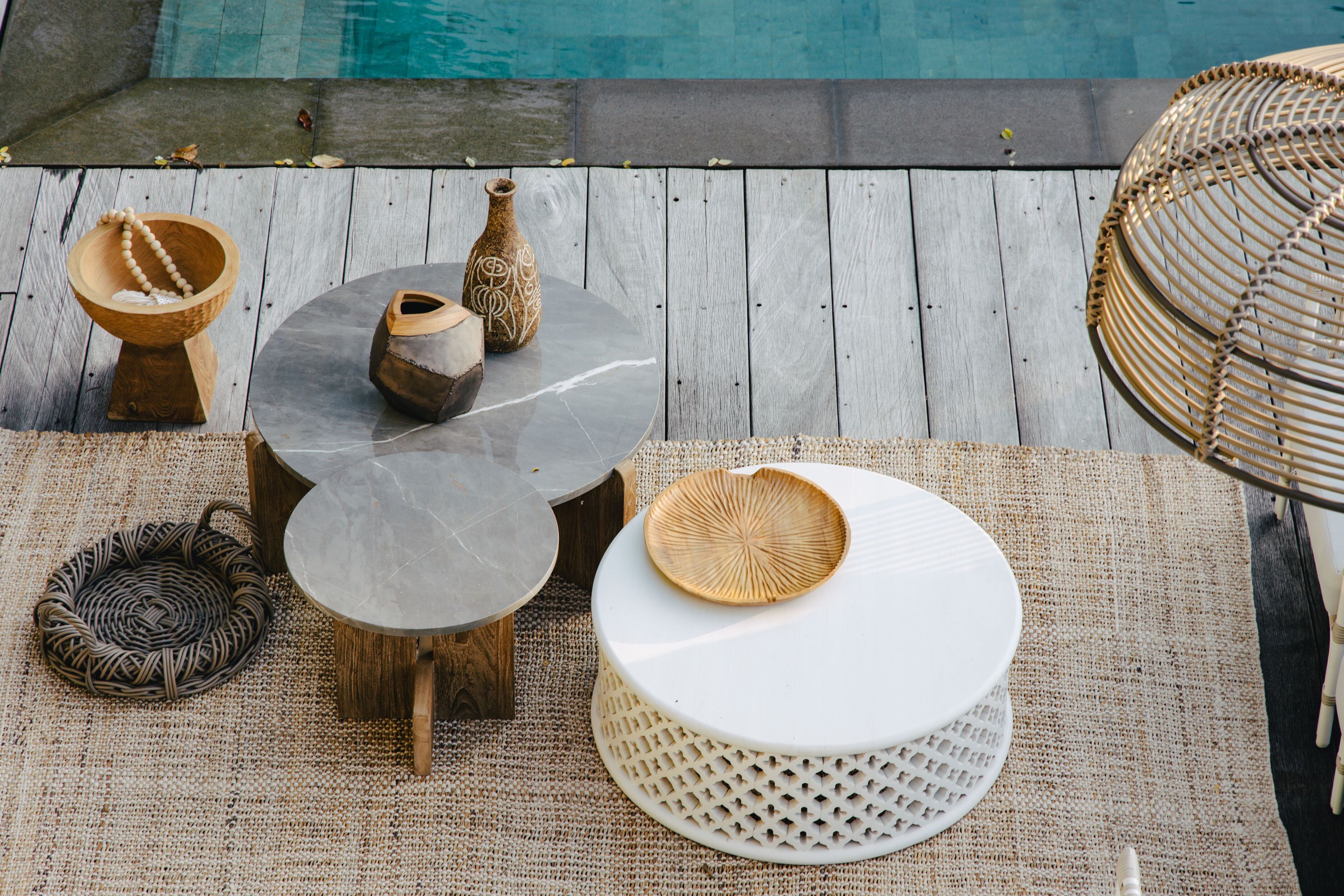 Низкий стол из тикового дерева с мраморной столешницей cbdesign стела ARCH-00084922 - Вид №10