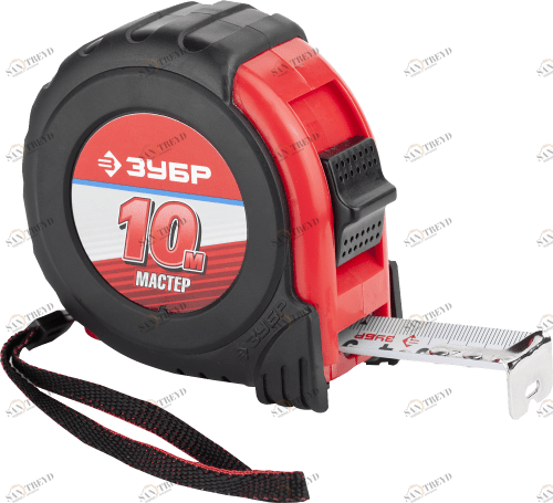 Рулетка Зубр Мастер 10мх25мм обрезиненный корпус 8242