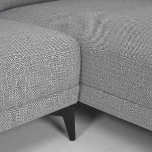 096054 Диван 3-местный с правым шезлонгом серый 260 см La Forma Gilma