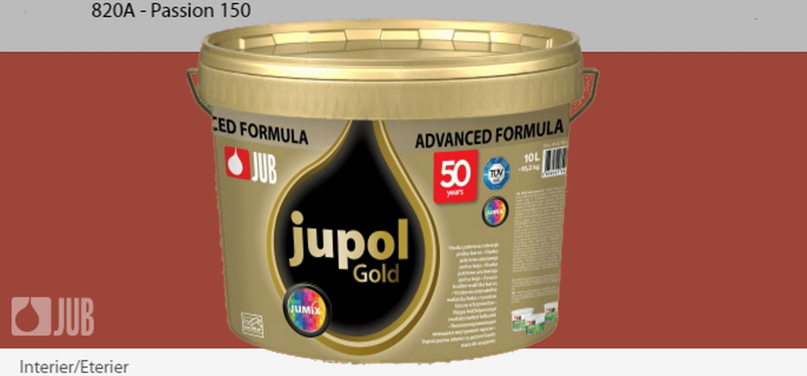 91064834 Краска для стен и потолков 1009814-820A JUPOL GOLD цвет красное вино база C 13.5 л STLM-0464746 JUB