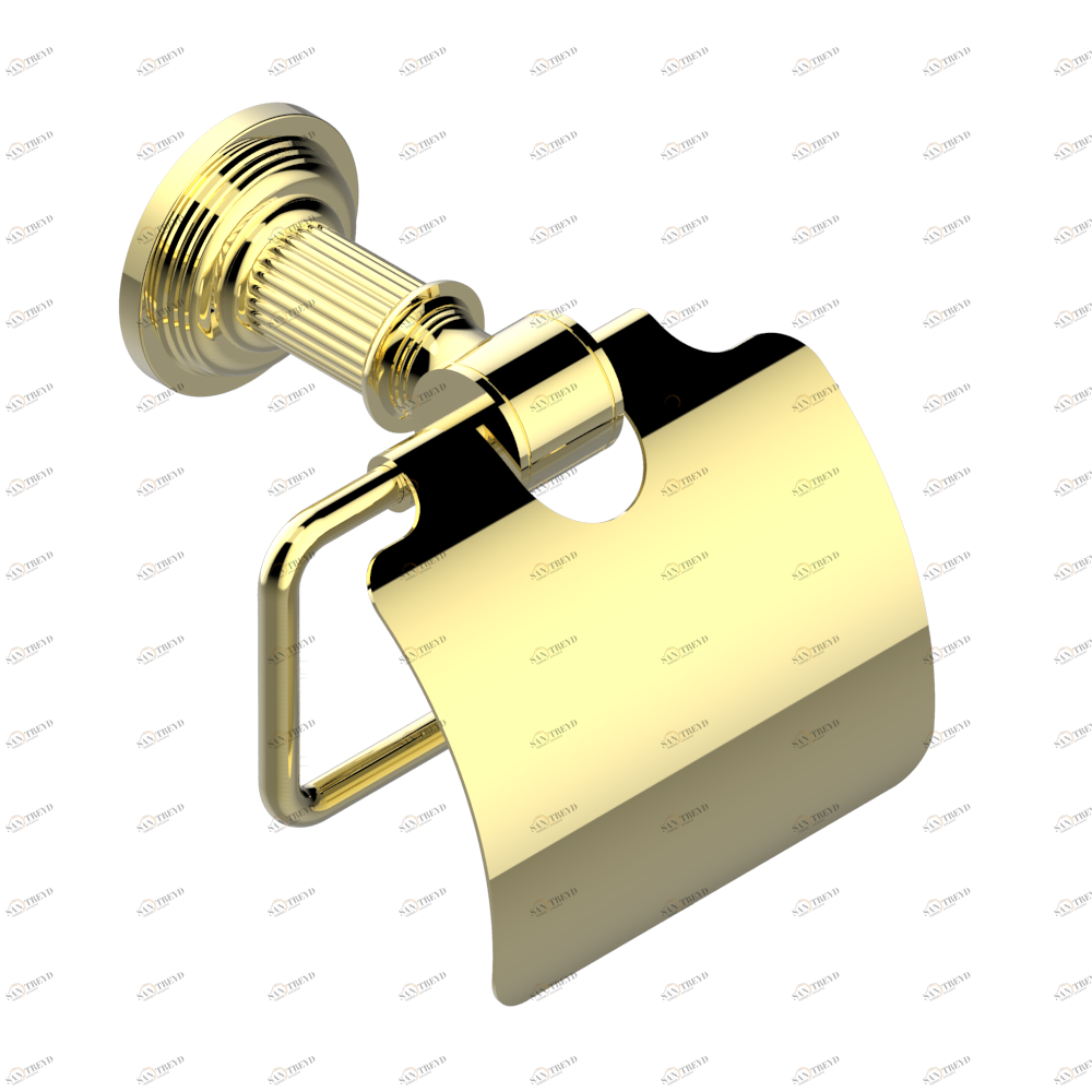 U9S-538AC Бумагодержатель с крышкой настенный Thg-paris Grand central с ручками-рукоятками с белым ониксом Покрытие PVD латунь U9S-538AC CAT.F