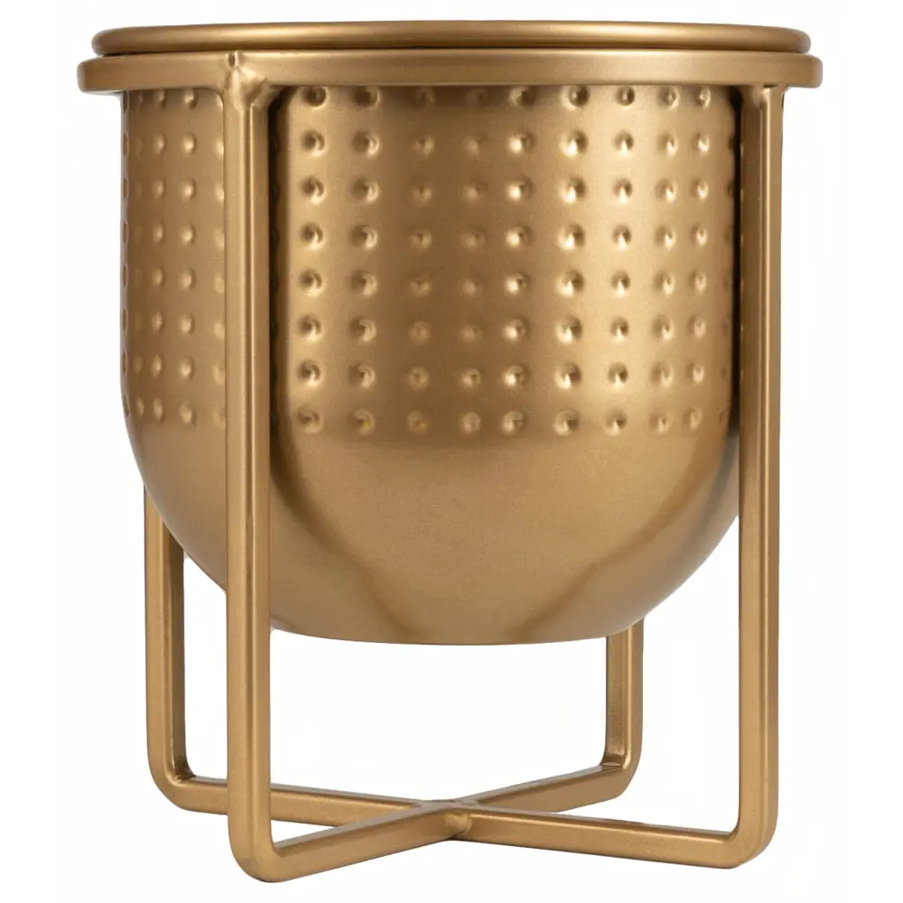 Кашпо для цветов Ø9.5 см h12.5 см v0.37 л металл золотистый Santreyd KB45-25020510 STLM-2151440
