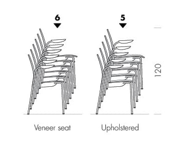 Штабелируемый стул из грецкого ореха с подлокотниками Gazzda Book ARCH-00126870 - Вид №24