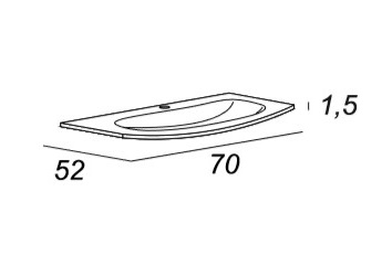 Мебель для ванной CEZARES STING 70 Bianco Lucido - Вид №7