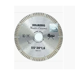 91870434 Диск алмазный по керамограниту Hilberg HM511 сегментный 115x20x1.6 мм STLM-1389459
