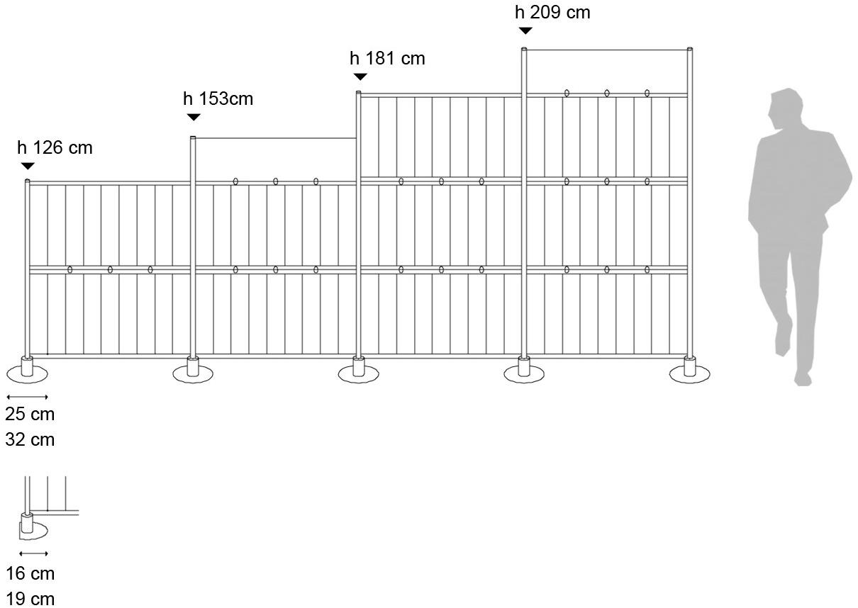 Slalom Отдельно стоящая офисная перегородка из trevira® cs Ecorange sun-id-1442797 - Вид №11