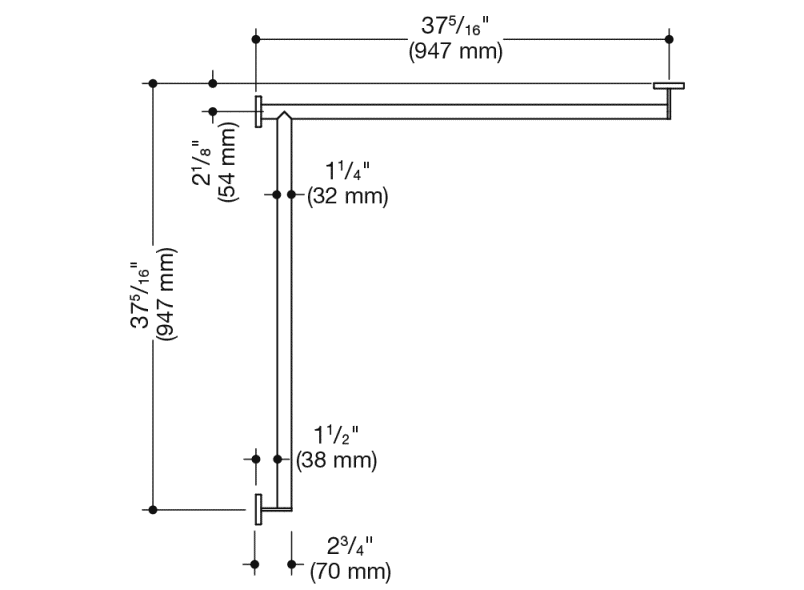 900.35.165XA душ, поручни для ванны HEWI USA Produkte  - Вид №1