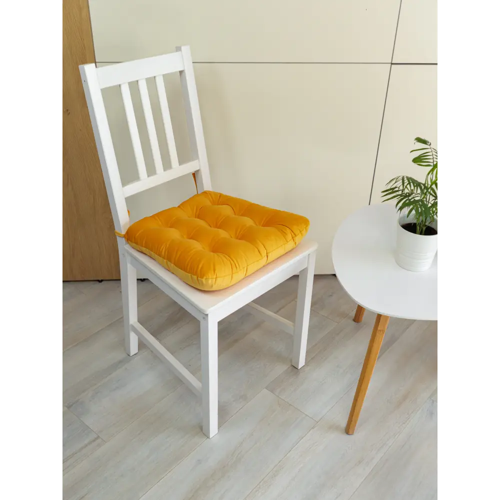 LINEN WAY Подушка для стула Solemio 1 - бархатный комфорт в солнечном цвете 89337715 STLM-1054320 - Вид №3