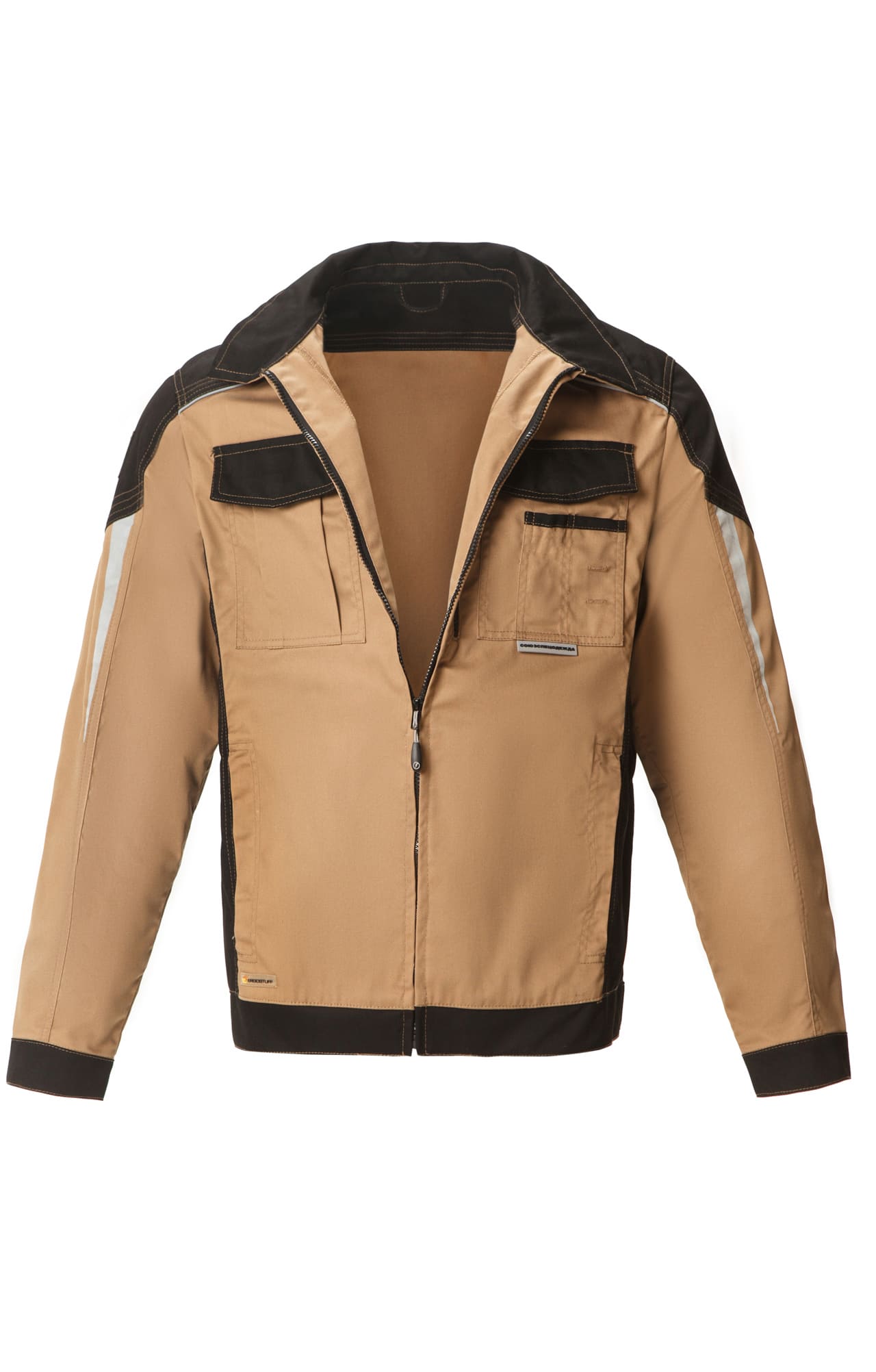 64631 Костюм  NEW 2 бежевый с черным STATUS  Летняя спецодежда  размер 52-54/170-176  - Вид №3