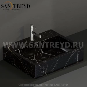 SCQ61PN Подвесная раковина настенная прямоугольная Ceramica Globo  черная