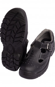 5023057 Полуботинки Мастеров с перфорацией с металлическим подноском черные  Летняя обувь  размер 43