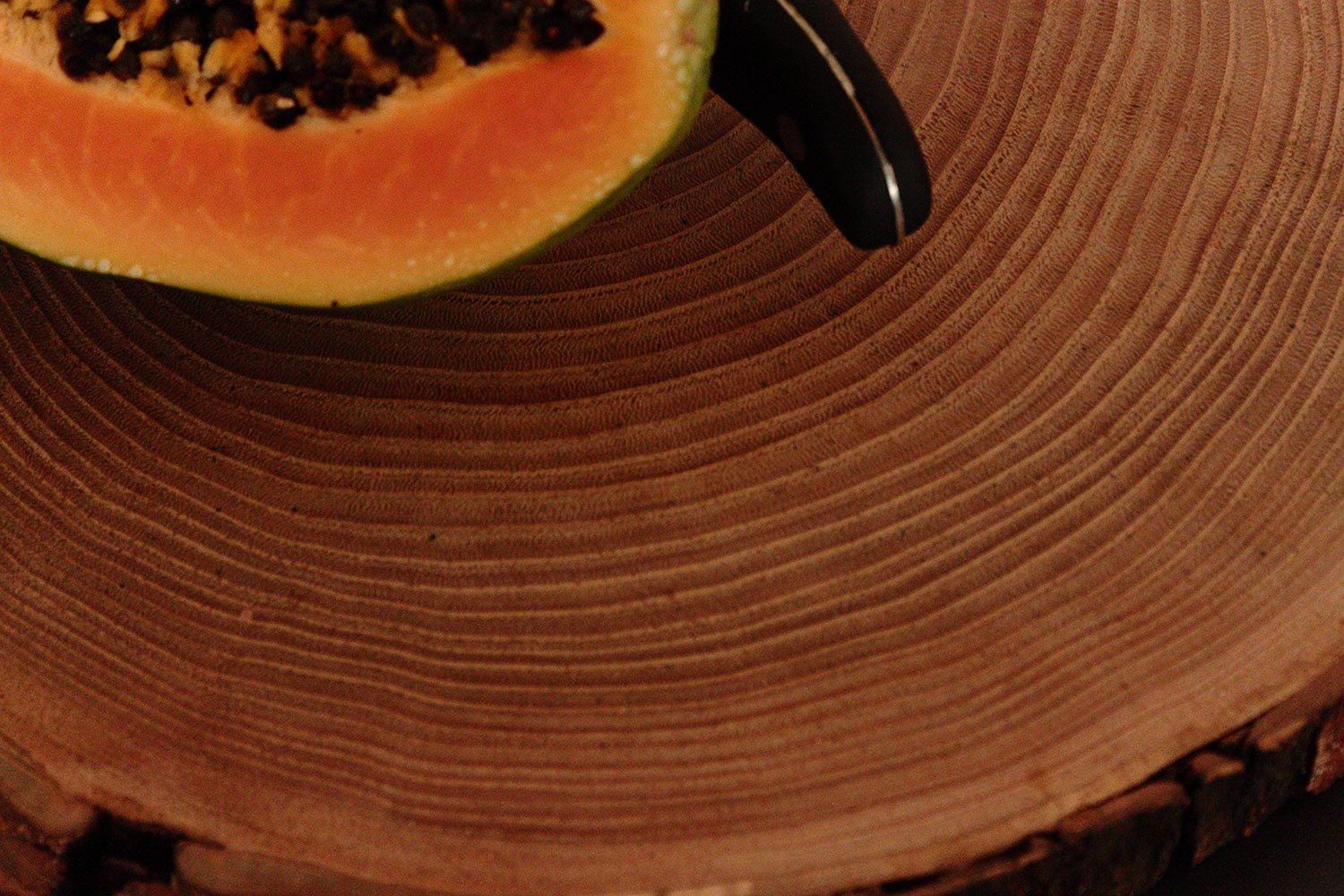 Деревянная и стеклянная кухня с полуостровом Deodara K41 ARCH-00039279 - Вид №7