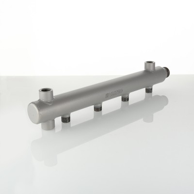 VTc.510.BS.060402 Коллектор из стали с межосевым расстоянием выходов 100 мм Valtec 1", 2 x 1/2"  - Вид №7