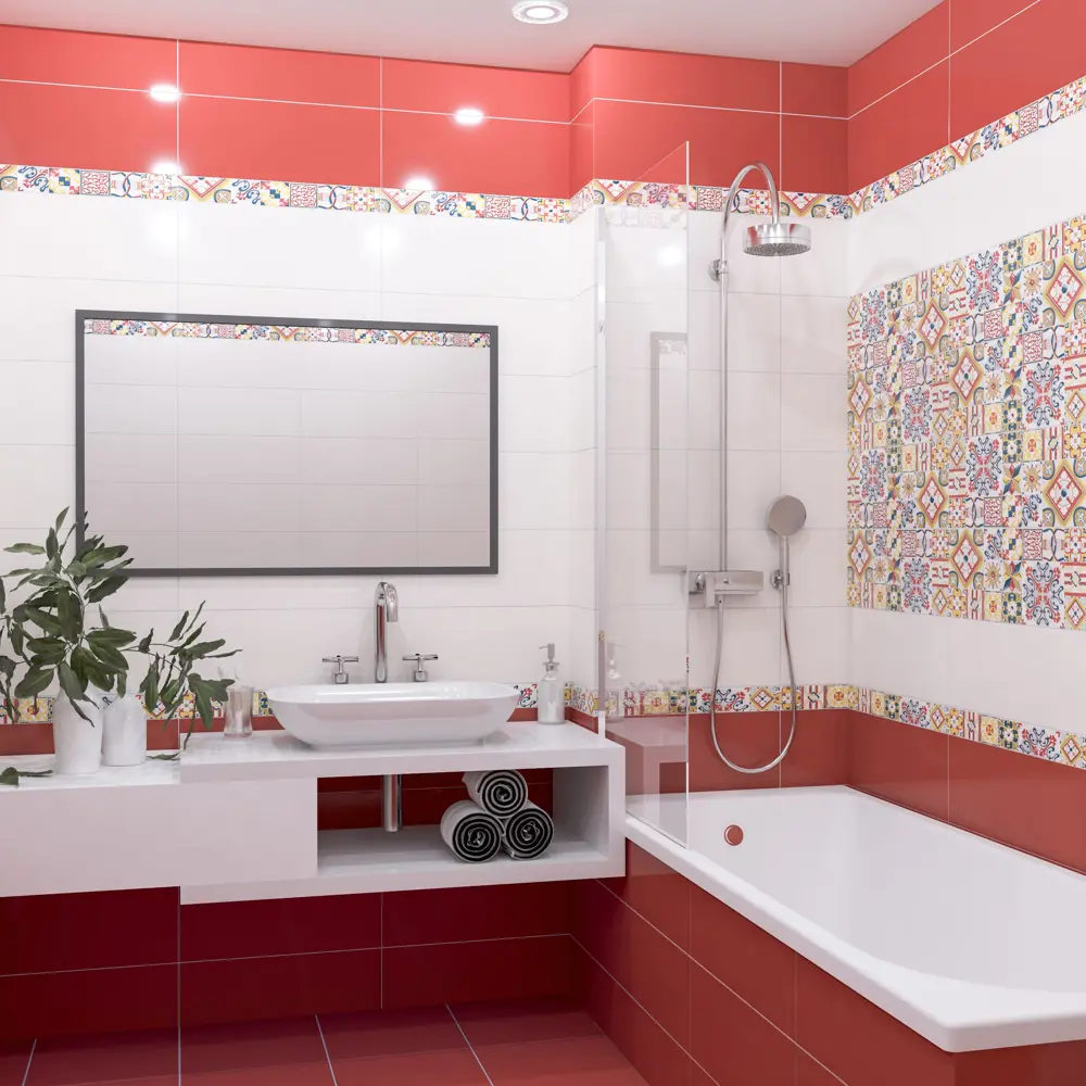 Плитка напольная Azori Festa Carmin 33.3x33.3 см 1.33 м² цвет красный 82702561 STLM-2202644 - Вид №4