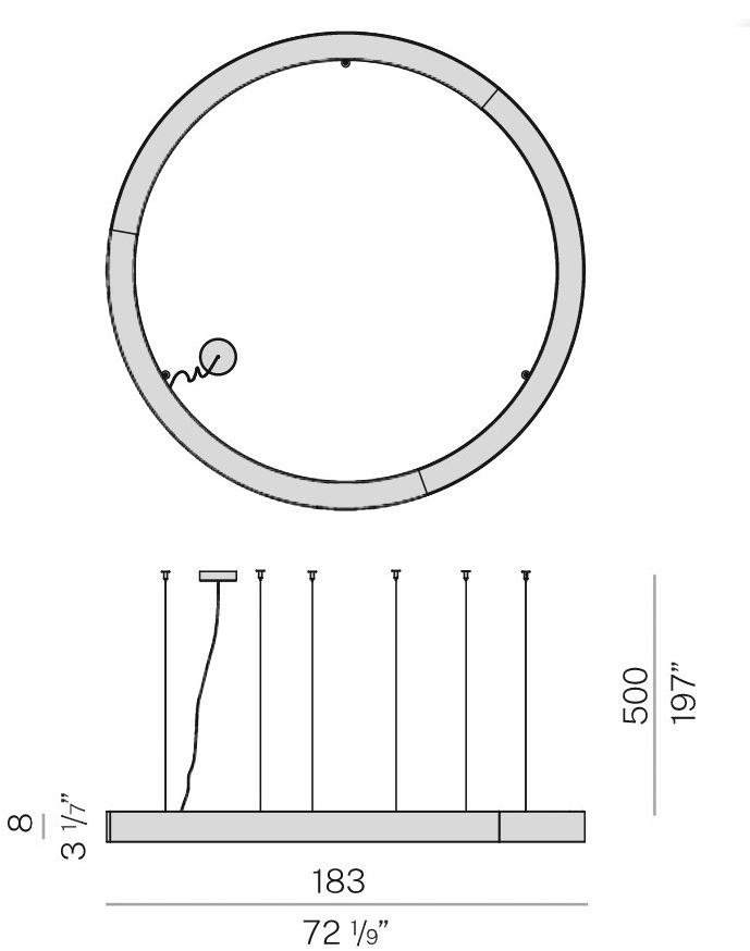 PANZERI Светодиодный подвесной светильник из алюминия Silver ring sun-id-1399740 - Вид №10
