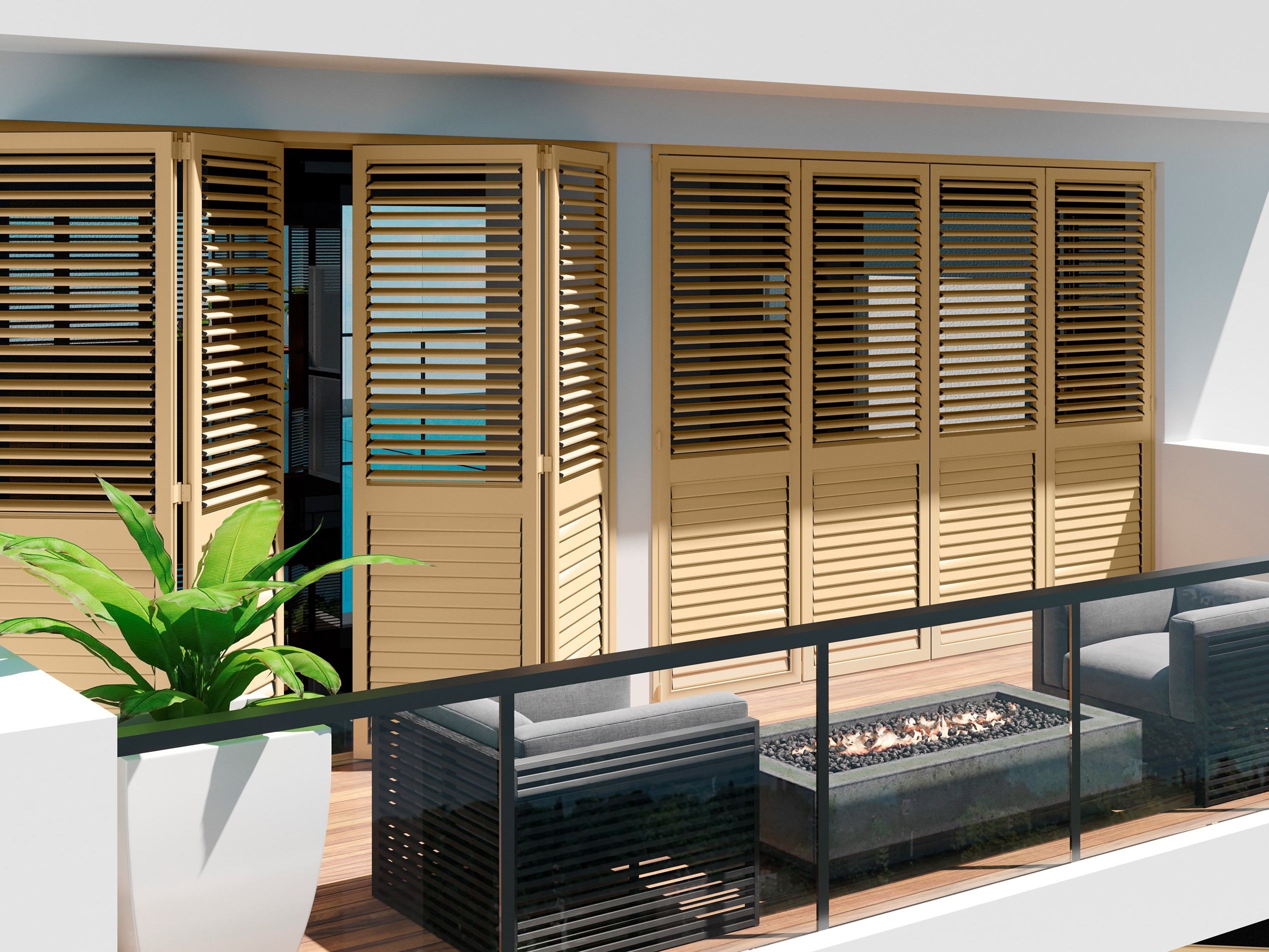 Алюминиевые жалюзи с фиксированными ламелями Saxun EFORUS ARCH-00041125