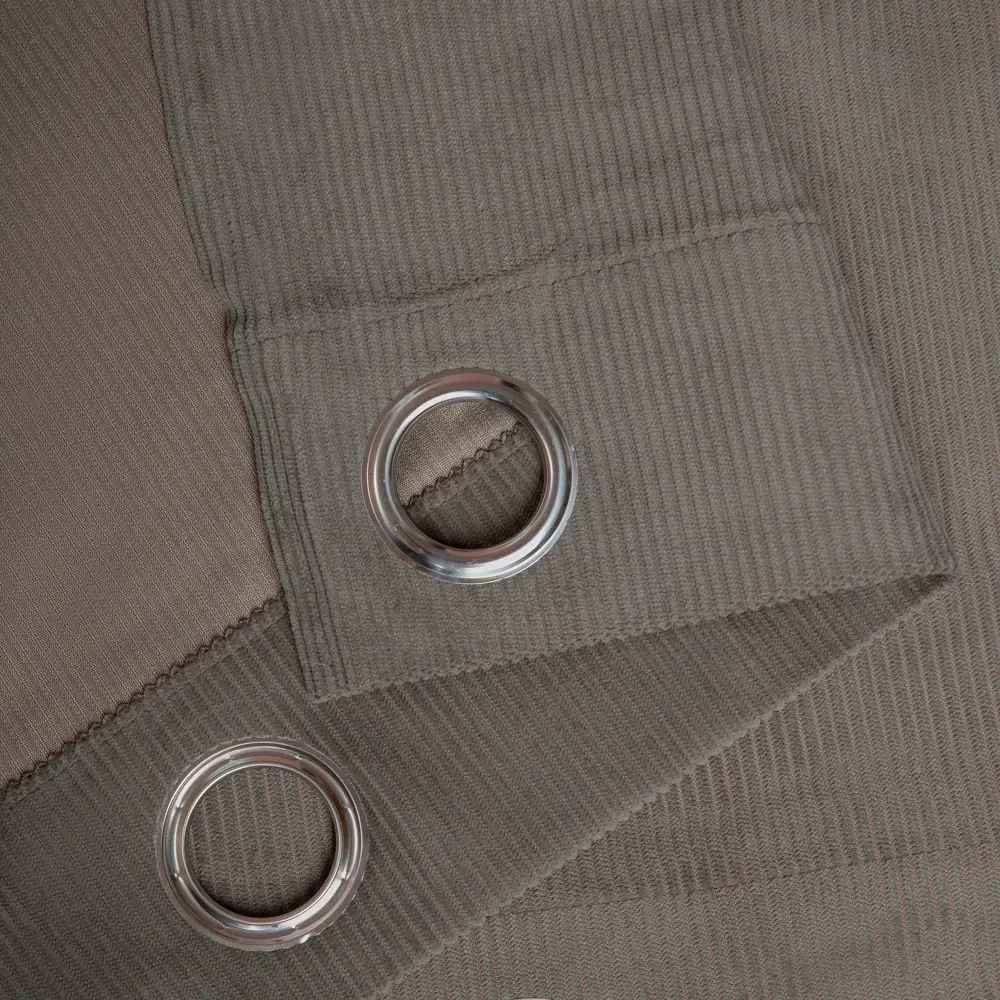 AMORE MIO Штора на люверсах серо-бежевая 200x280 см для спальни 89433191 STLM-1582186 - Вид №1