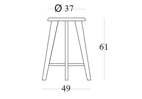 Высокий стул из массива дерева с подставкой для ног SIPA Jolly ARCH-00051635 - Вид №9
