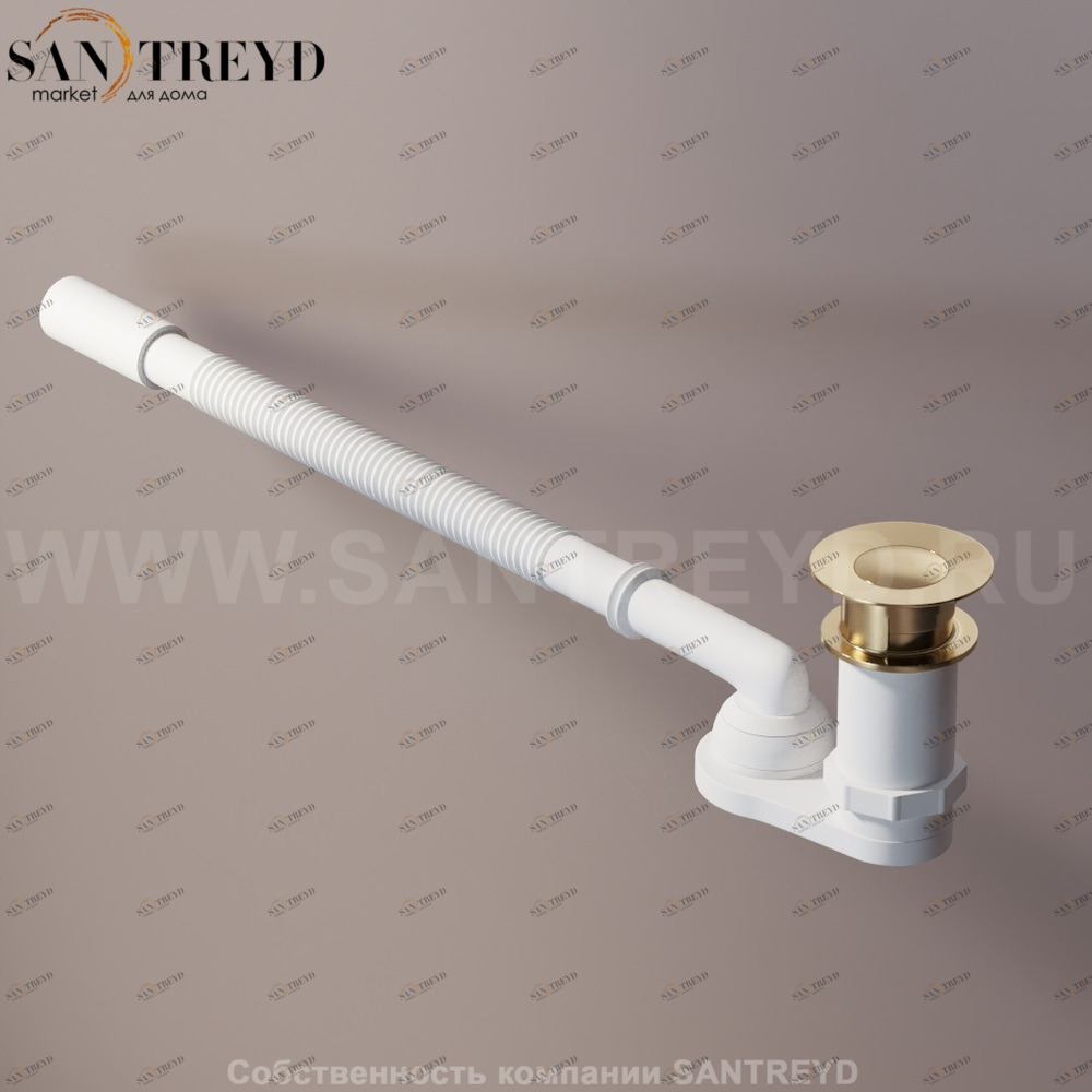 Agape  Сифон с нажимным донным клапаном бронзовый для ванн с кольцом 78 мм MET0477LNR Ricambi