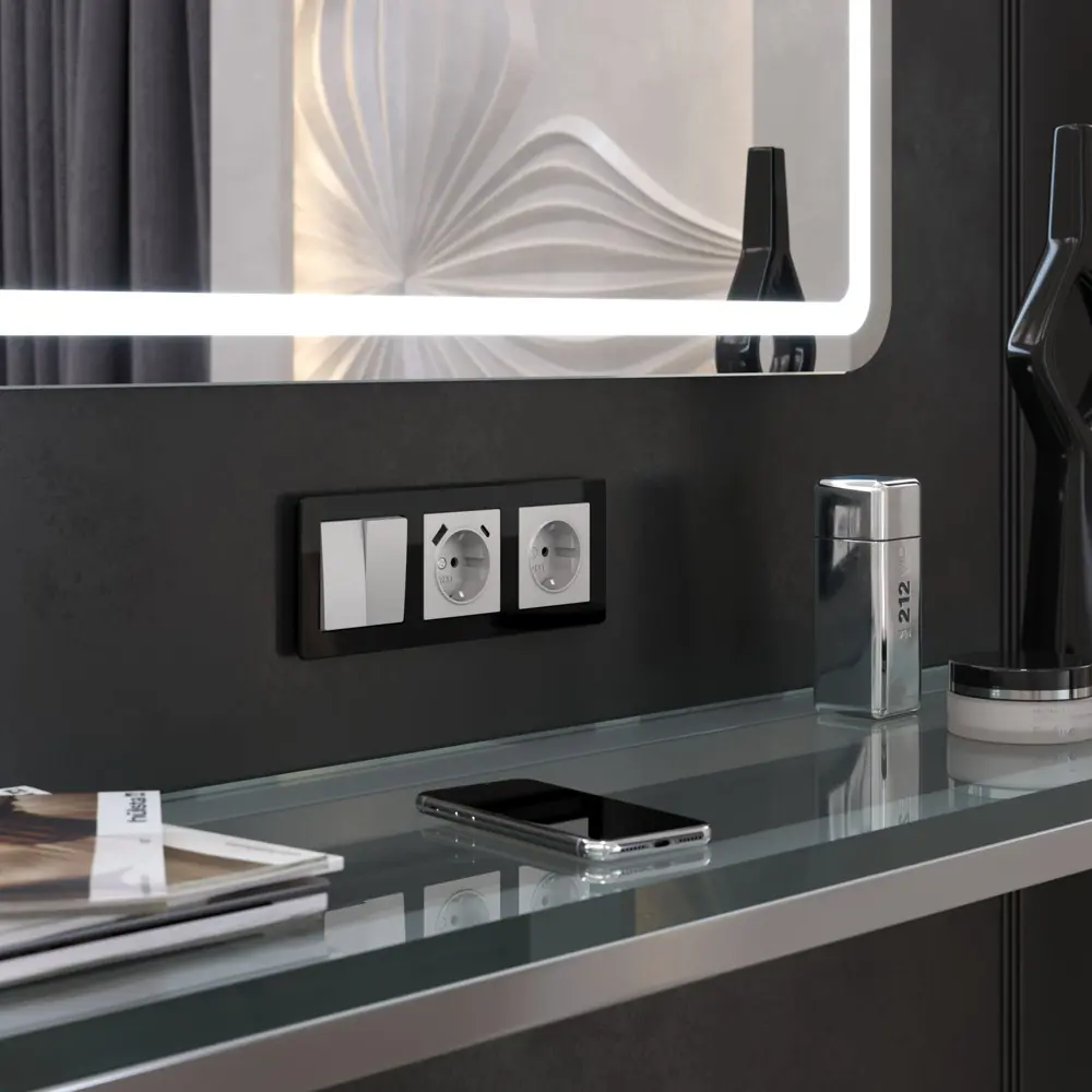 Рамка Werkel Acrylic для розеток - парящий акрил в интерьере 86884240 STLM-0072320 - Вид №4