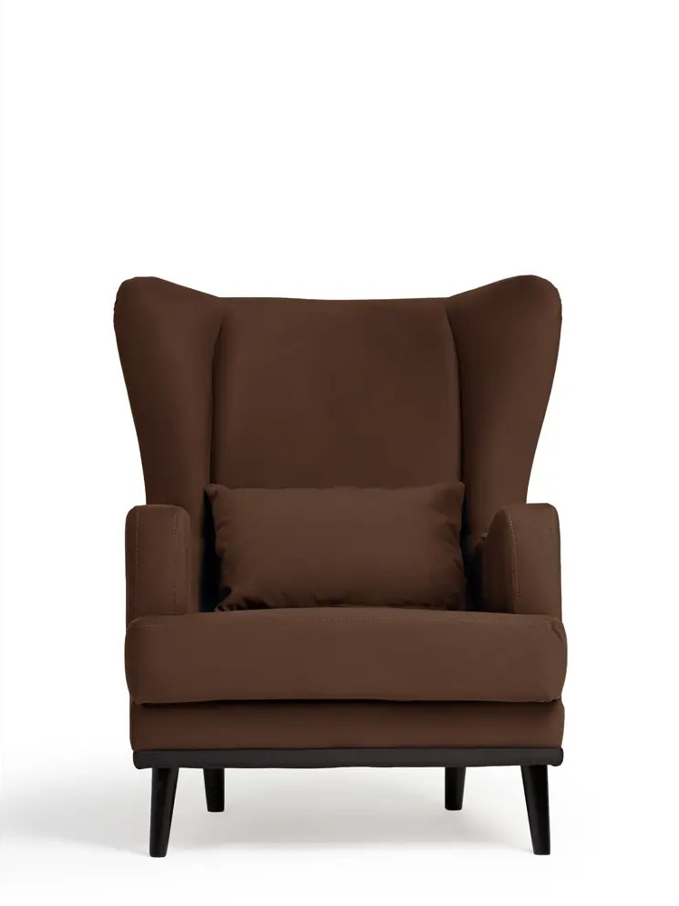 91368345 Кресло Диван не мебель Оскар Zara 75x90x85 см велюр цвет коричневый STLM-1078925