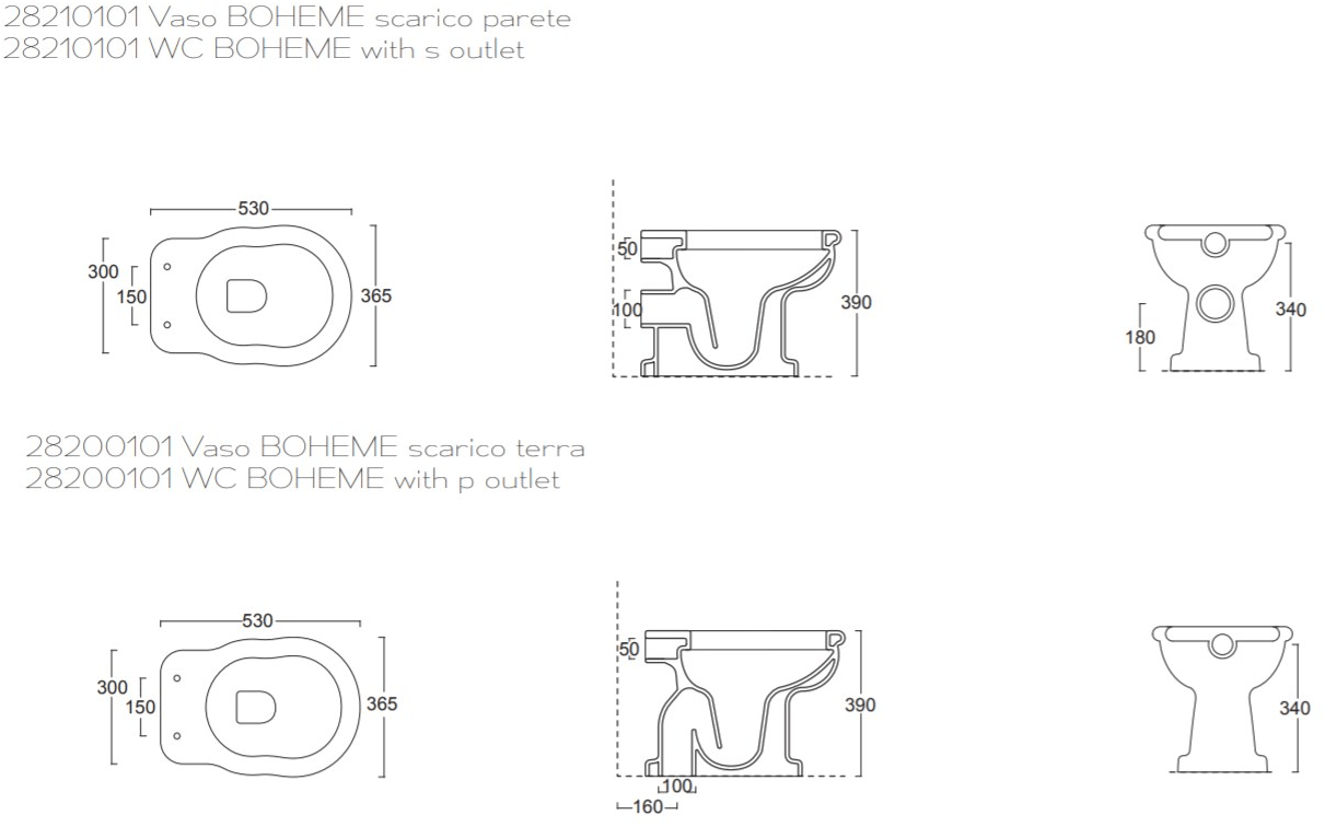 28280101,28290101 Компакт унитаз с бачком Белый Alice Ceramica Boheme Италия - Вид №3
