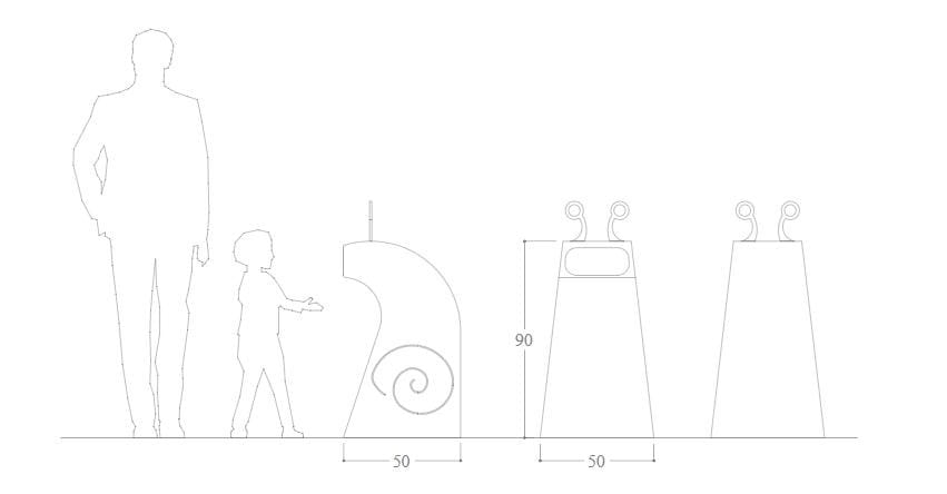 Корзина для мусора из оцинкованной стали DIMCAR ADELINA LA LUMACHINA ARCH-00096729 - Вид №2