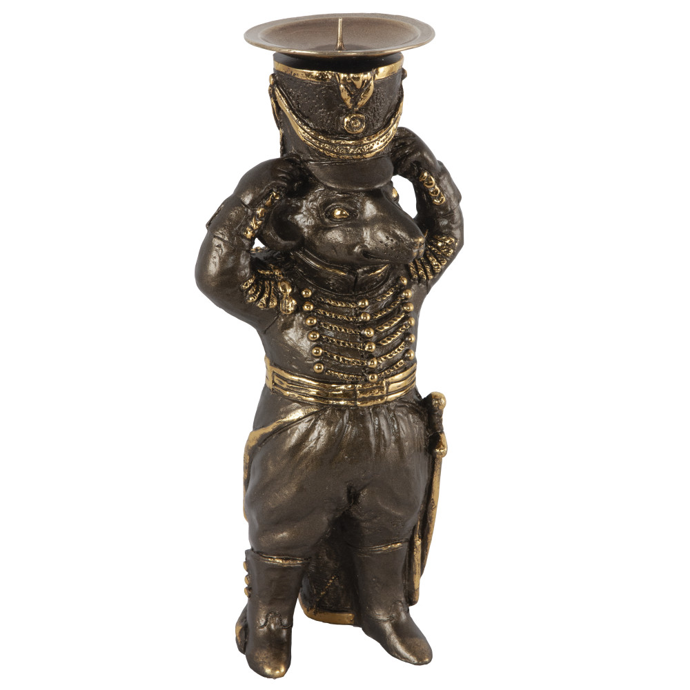 22649 Подсвечник Бравый гусар Бронза BOGACHO 4627174555400 - Вид №3