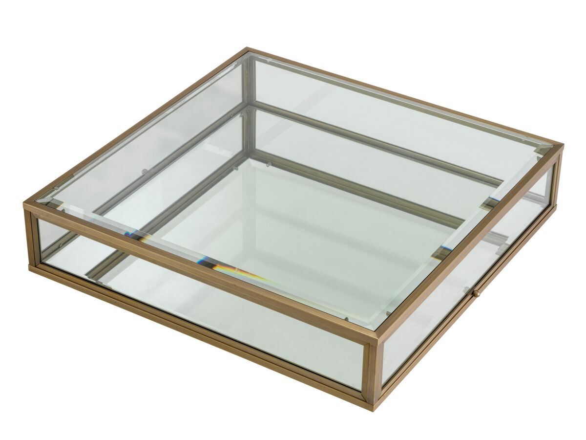 Стеклянный квадратный низкий журнальный столик Eichholtz RYAN ARCH-00095552 - Вид №3