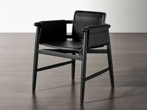 Meridiani Кожаное кресло с подлокотниками Teresina