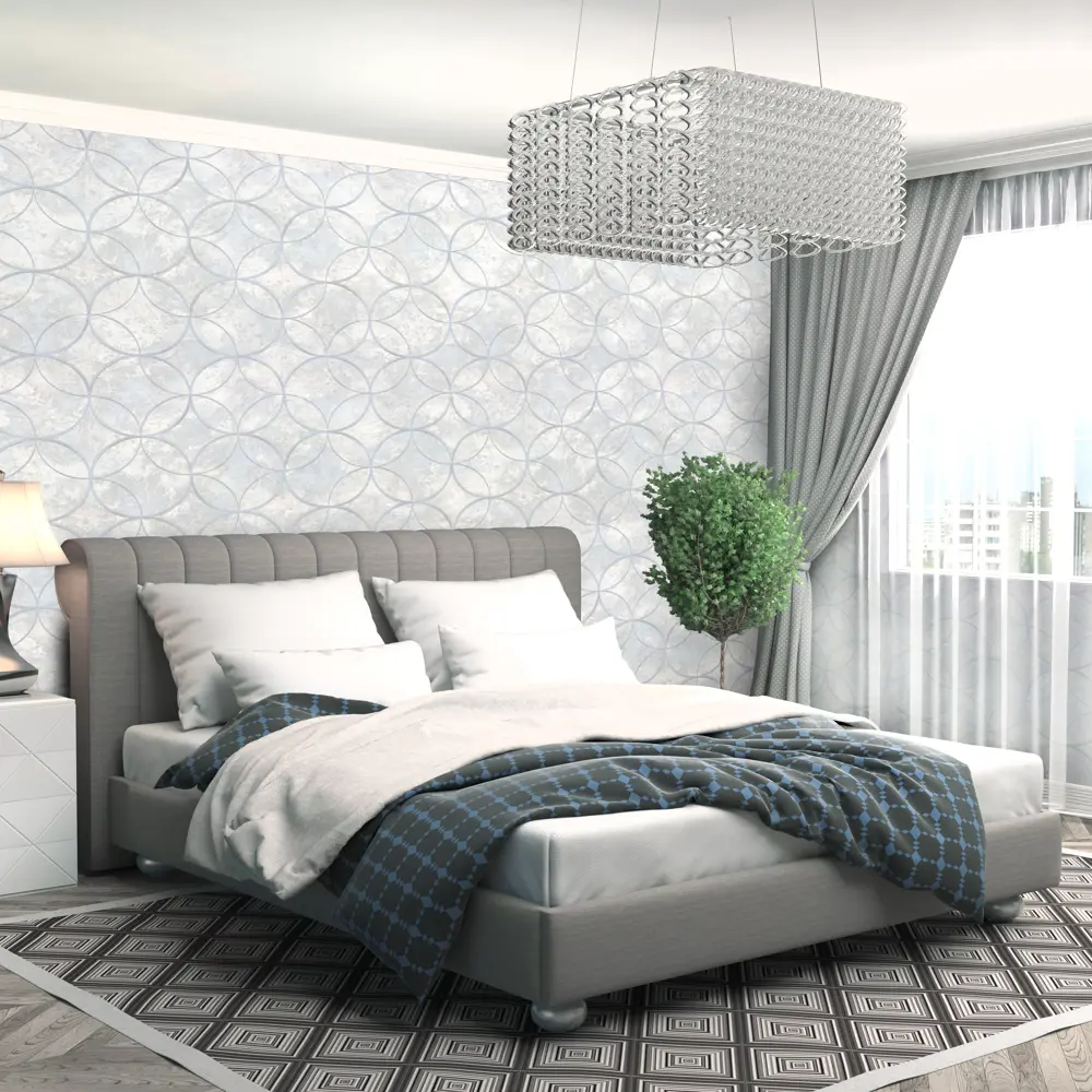 Обои флизелиновые Артекс Олимп светло-серые 1.06 м 10452-01 STLM-2111282 - Вид №3