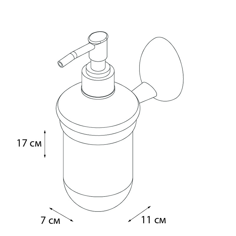 Дозатор жидкого мыла Grampus BRIZ GR3012 - Вид №2