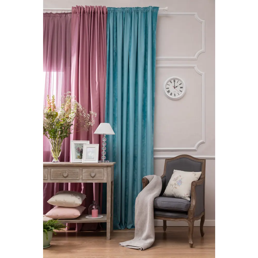 Штора на ленте «Релакс» 140х280 см цвет бирюзовый 17989871 STLM-2202111 INSPIRE  - Вид №6