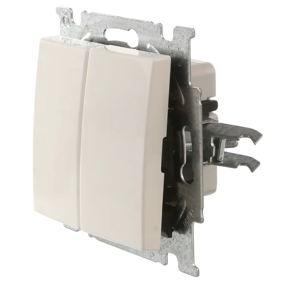 Выключатель встраиваемый ABB Basic 55 2 клавиши, цвет белый 13596317 STLM-2127049 Basic55 - Вид №2
