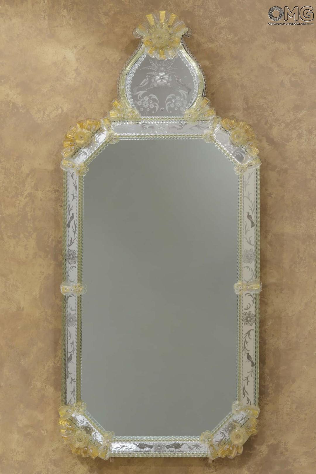 999 ORIGINALMURANOGLASS Венецианское зеркало Upupa - муранское стекло OMG  см  - Вид №1