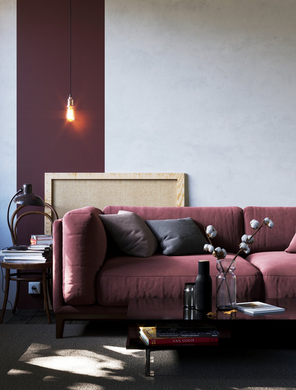 Диван Case угловой красный THE IDEA ДИЗАЙНЕРСКИЕ 210525 Красный  - Вид №3